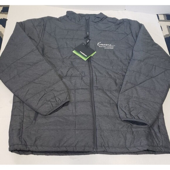 Landway Puffer Jacket Mens 4XL Encore Boston Harbor Gray Nylon Polyloft Insulate - Picture 14 of 15
